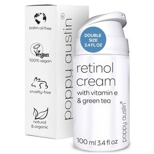 Retinol Cream Green Tea & Vit E Sealed 100ml /3.4fl Oz Poppy Austin